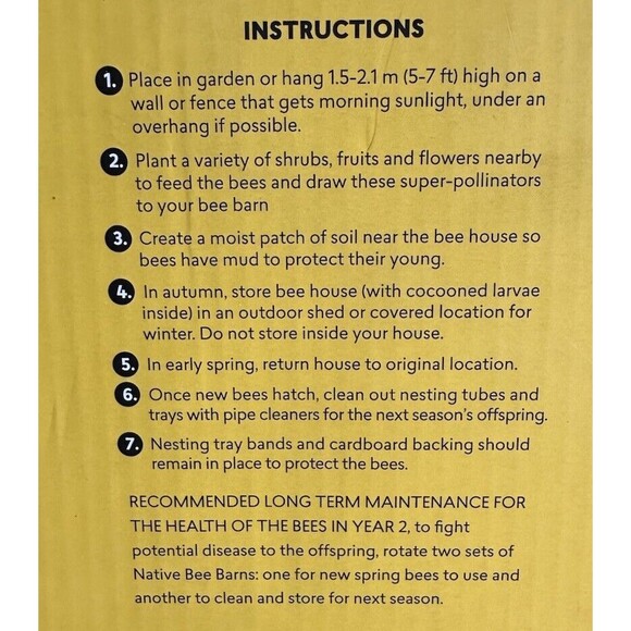 Native Bee Barn House w Butterfly Shelter New in Box Bambeco Wood Red Roof - Picture 4 of 5